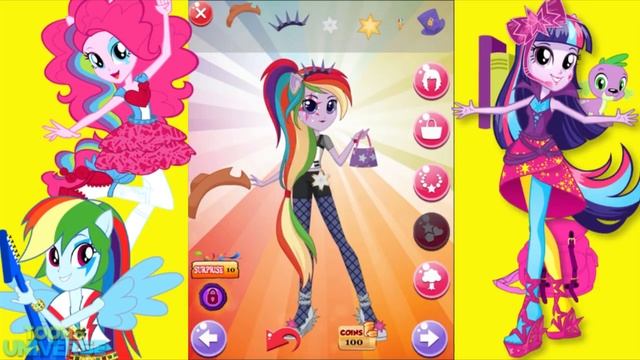 Equestria Girls Fashion Fever Dress Up & Make Up Game смотреть онлайн