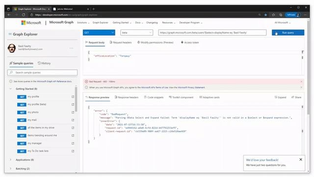 From zero to hero with Microsoft Graph API – July 2021 смотреть онлайн