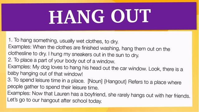 aprende phrasal verbs: 'HANG OUT' смотреть онлайн