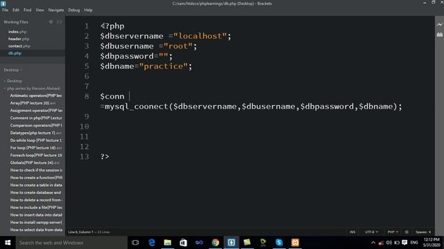 How to connect to database php lecture 36 смотреть онлайн