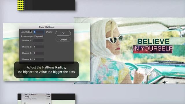 Halftone Effect in Photoshop CC | tips & time-lapse #17/365 Days of Creativity смотреть онлайн