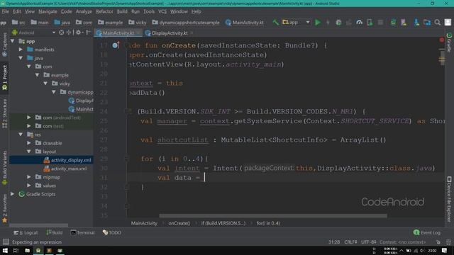 Dynamic AppShortcut in Android using Android Studio - Kotlin смотреть онлайн
