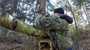 охота на куницу с кп-120.Результат установки КП в ящик и под веник.