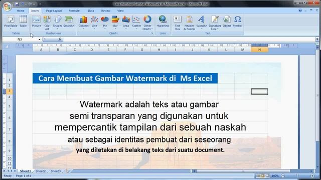 Excel 2007 tutorial | Cara Membuat Gambar Watermark di Microsoft Excel смотреть онлайн