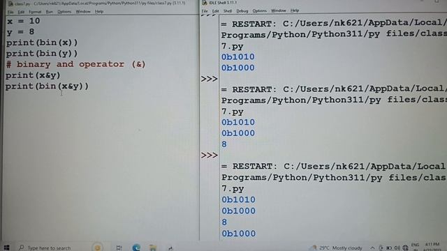 how to use bitwise Operators in python by @Code.with.kk1 watch full video ?? смотреть онлайн