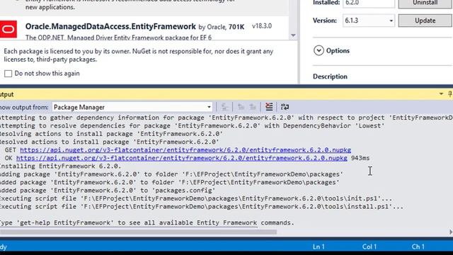 How to install Entity Framework in Visual Studio ( Two way ) смотреть онлайн