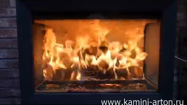 Как горит печь Jotul с системой "clean burning" смотреть онлайн