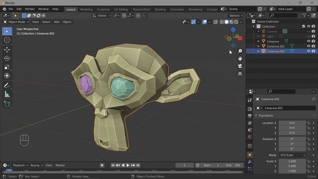 17. Blender. Присоединить и oтделить объекты | Join, Separate смотреть онлайн