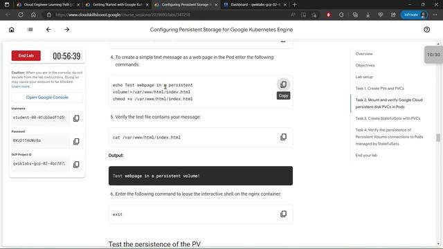 Configuring Persistent Storage for Google Kubernetes Engine | GCCP #lab смотреть онлайн