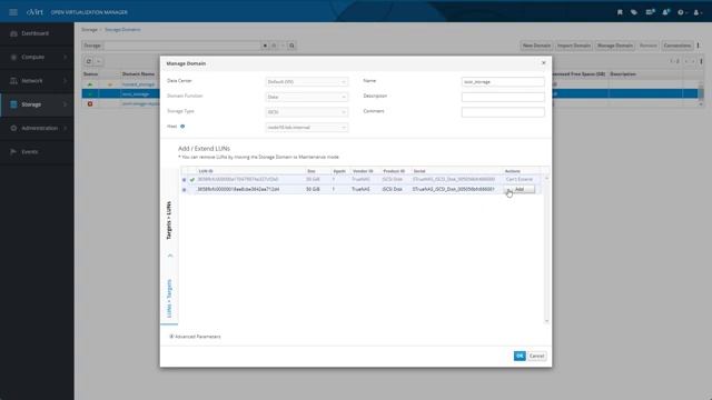 oVirt 4.5.x adding extent to Storage Domain смотреть онлайн