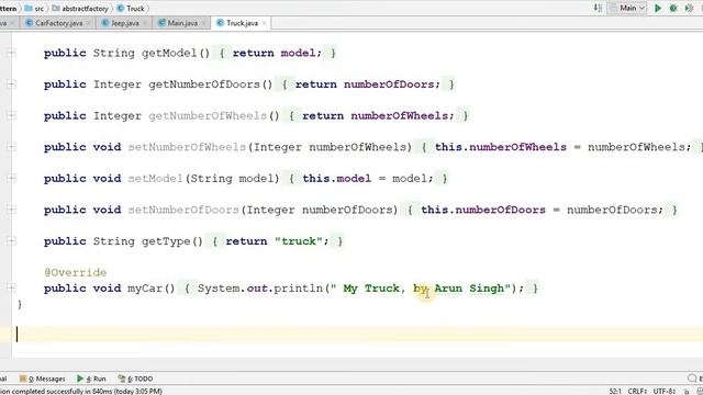 Abstract Factory Design Pattern смотреть онлайн