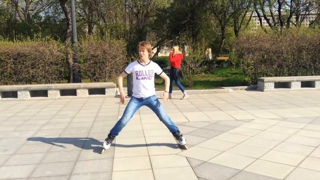 Как тормозить на роликах: плуг | Школа роликов RollerLine Роллерлайн в Москве смотреть онлайн