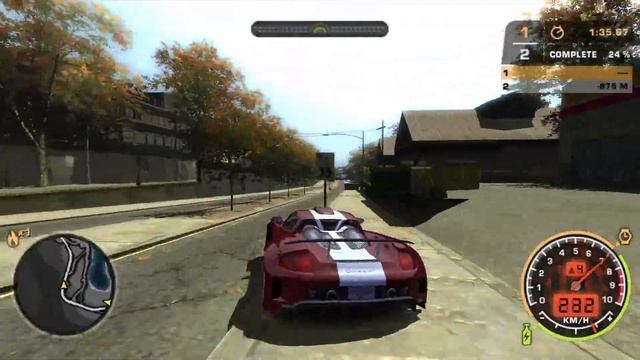 Need for Speed: Most Wanted. Porsche Carrera GT customization and race. смотреть онлайн