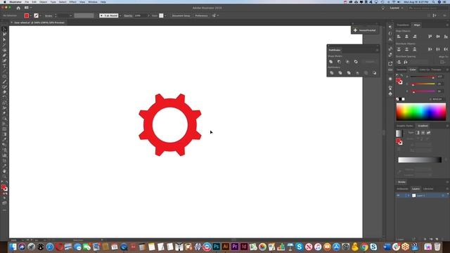How to make gear wheels in Adobe Illustrator смотреть онлайн