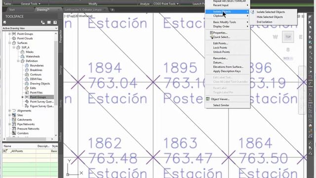 AutoCAD Civil 3D 16 Sleccionar Similar Ocultar y Aislar смотреть онлайн