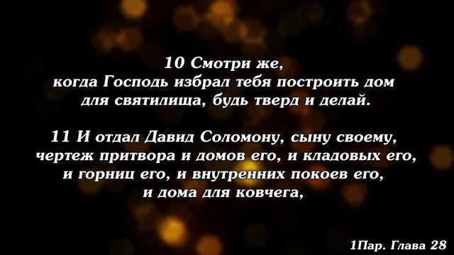 Библия | Первая книга Паралипоменон. Глава 28. смотреть онлайн