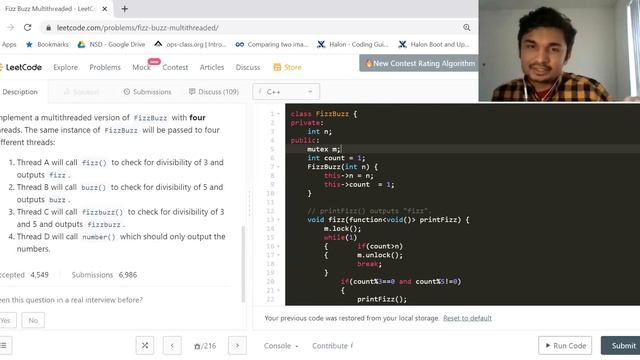 1195. Fizz Buzz Multithreaded (Leetcode Concurrency Section) смотреть онлайн