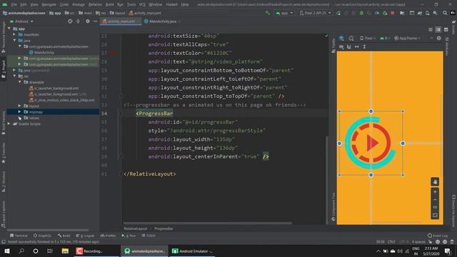 How to Create Animated Welcome Screen/Splash Screen using Progressbar easyway in Android Studio 202 смотреть онлайн