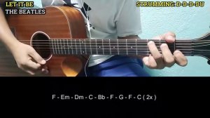 Let It Be - The Beatles | Guitar Chords and Lyrics | Guitar Tutorial