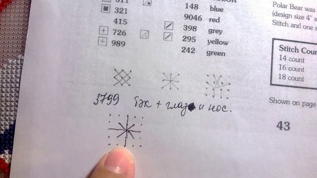 Вышивка крестиком. Новогодние игрушки "Белые мишки" в разных дизайнах смотреть онлайн