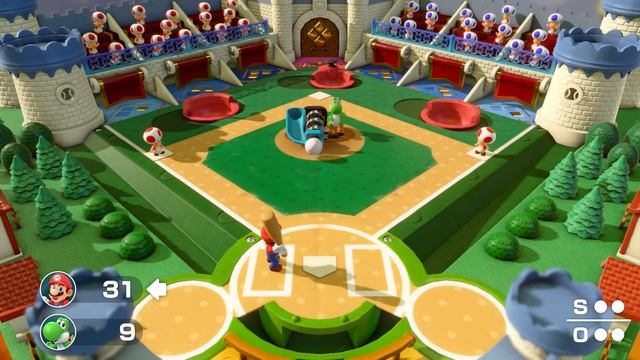 Super Mario Party - Mini League Baseball (2 Players) смотреть онлайн