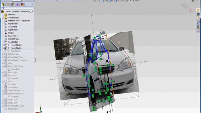 Sketch Picture and Auto Trace, Part 3, Building a Simple Car Model смотреть онлайн
