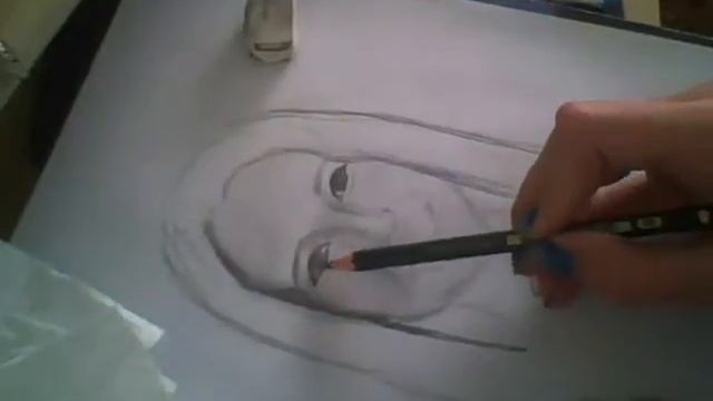 Female portrait drawing by Dajana Papaz смотреть онлайн