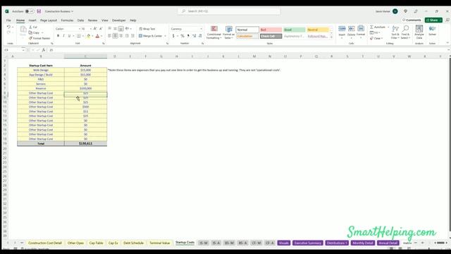 Construction Business Cash Flow Model in Excel смотреть онлайн
