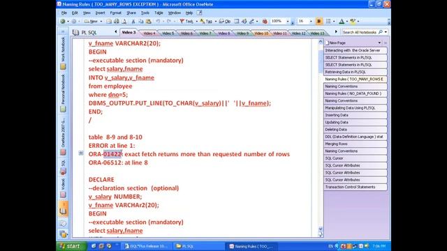 PLSQ1-Interacting with the Oracle Server смотреть онлайн
