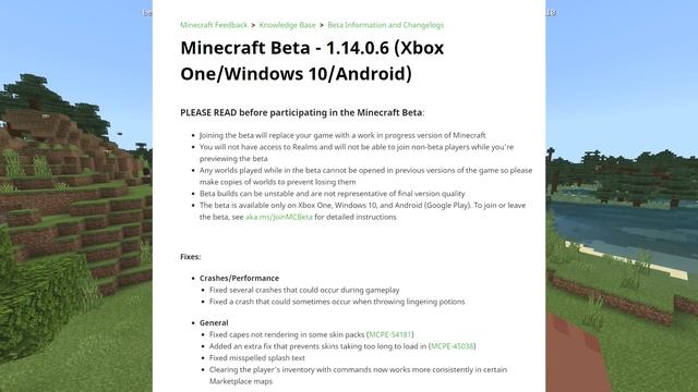 Minecraft Bedrock 1.14.0.6 BETA OUT NOW ! BEES,DOORS & CAPES![ Change Log ] MCPE / Xbox / Windows 1 смотреть онлайн