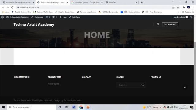 How to Edit Footer in WordPress | How to Edit Copyright in WordPress | Step by Step - हिन्दी смотреть онлайн