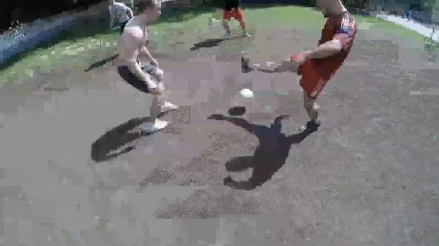 Футбол с гироскутера