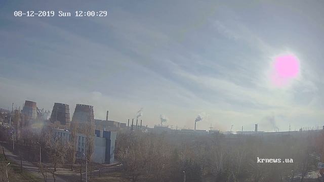 Видео (таймлапс) небо над АМКР (АрселорМиттал Кривой Рог) за 08.12.2019 смотреть онлайн