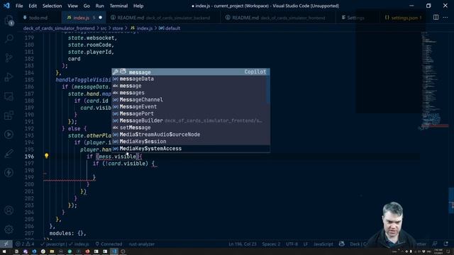 Deck of Cards Simulator day 23 - finishing toggling card visibility смотреть онлайн