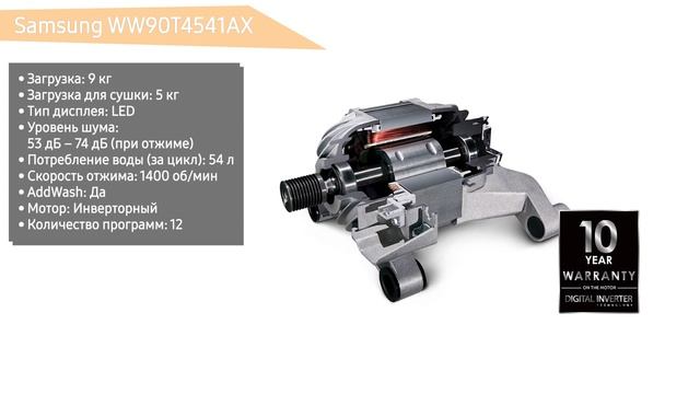Стиральная машина Samsung WW90T4541AX смотреть онлайн