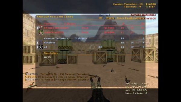 Tochan Mashina vs Pain Miraj 2x2 aim_qpad_2007 в клубе МСК. CS 1.6