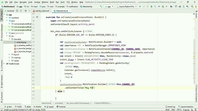Custom Notification in Android|Настройка уведомлений в Android|Androida Notification dizayn qilish| смотреть онлайн