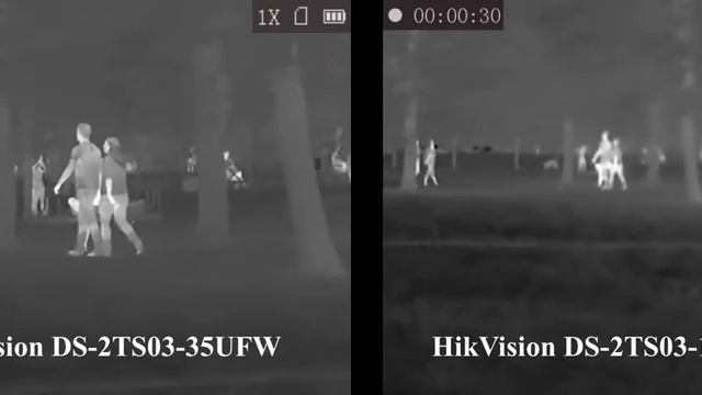 Тепловизоры HikVision DS 2TS03 35UFW и HikVision DS 2TS03 15XFW Сравнение картинок на практике смотреть онлайн