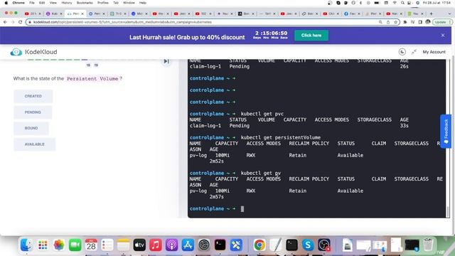 [kodekloud] CKAD Lab - Persistent Volume and claims - kubernetes смотреть онлайн