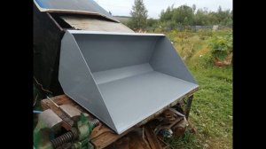 Мини погрузчик Изготовление Ковша Часть 16