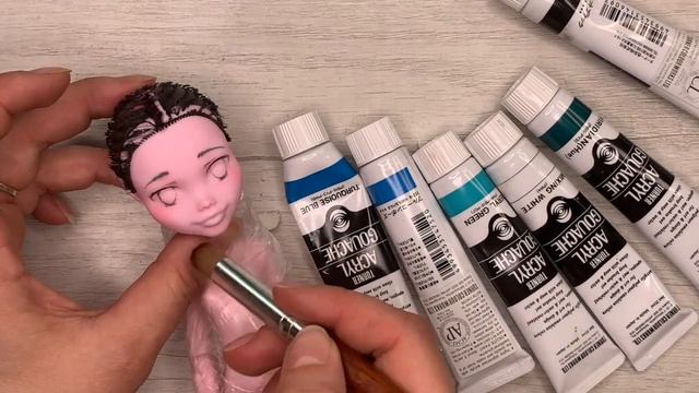 ООАК Хацунэ Мику/ рисуем лицо смотреть онлайн