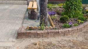 скамейка с клумбой(артбетон)