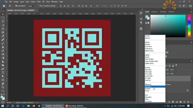 How to change QR code color in Adobe Photoshop-2020 смотреть онлайн