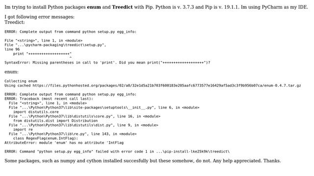 Errors while installing Python packages with Pip смотреть онлайн