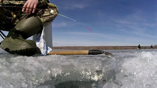 Весенняя рыбалка оз. Касли Челябинская обл. Ловля чебака(плотвы) на зимнюю удочку со льда. 3 Часть. смотреть онлайн