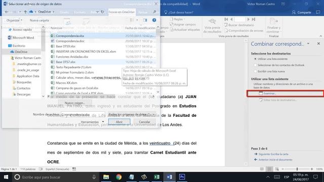 Cómo VINCULAR EXCEL CON WORD | COMBINACIÓN DE CORRESPONDENCIA ??? смотреть онлайн