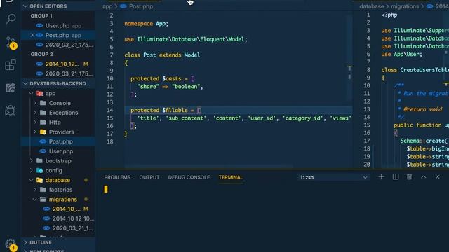 Vue + Vuetify Blog with Laravel REST API #5 Backend-Category Model смотреть онлайн