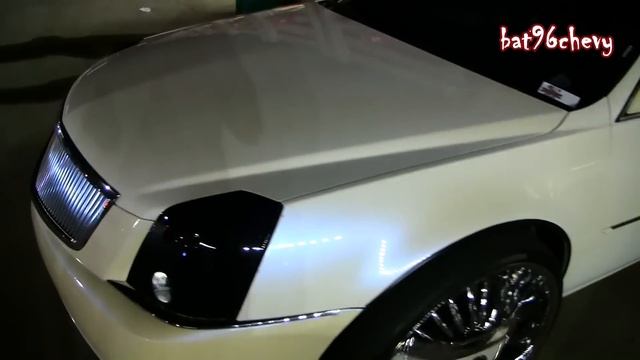 White w/ Blue Pearl Cadillac DTS on 26" DUB Skirts Shokka Floaters - 1080p HD смотреть онлайн