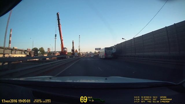 13.05.16 Ярославское шоссе в Москву (Монинская эстакада) смотреть онлайн