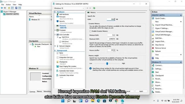 Not Enough Memory in The System to Start (Hyper-V Error) SOLVED смотреть онлайн